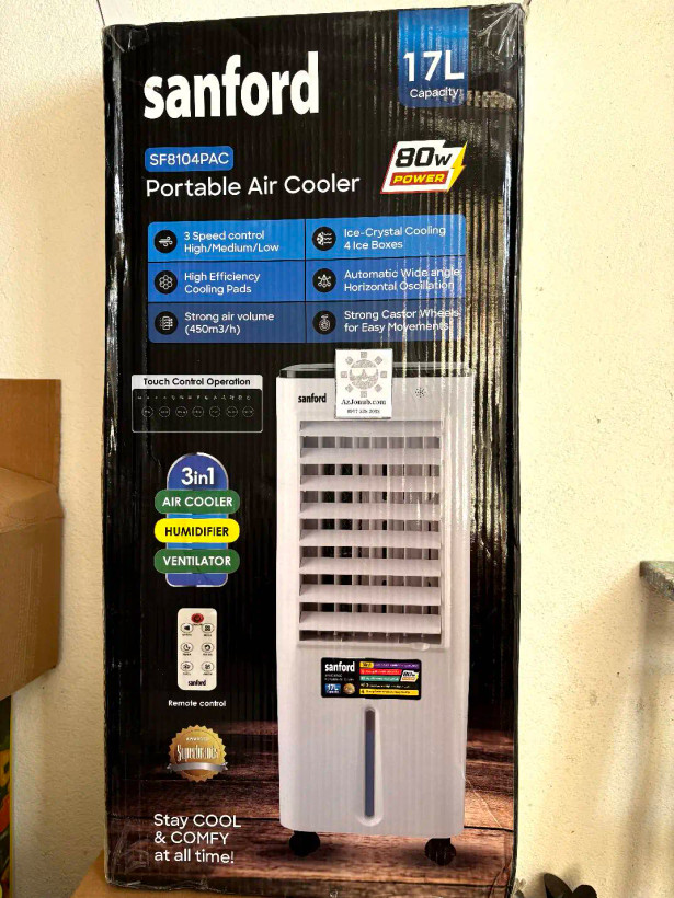کولر آبی پرتابل سانفورد مدل SF 8104 PAC – Sanford SF8104PAC Portable Air Cooler